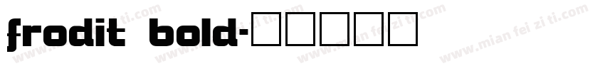 frodit bold字体转换